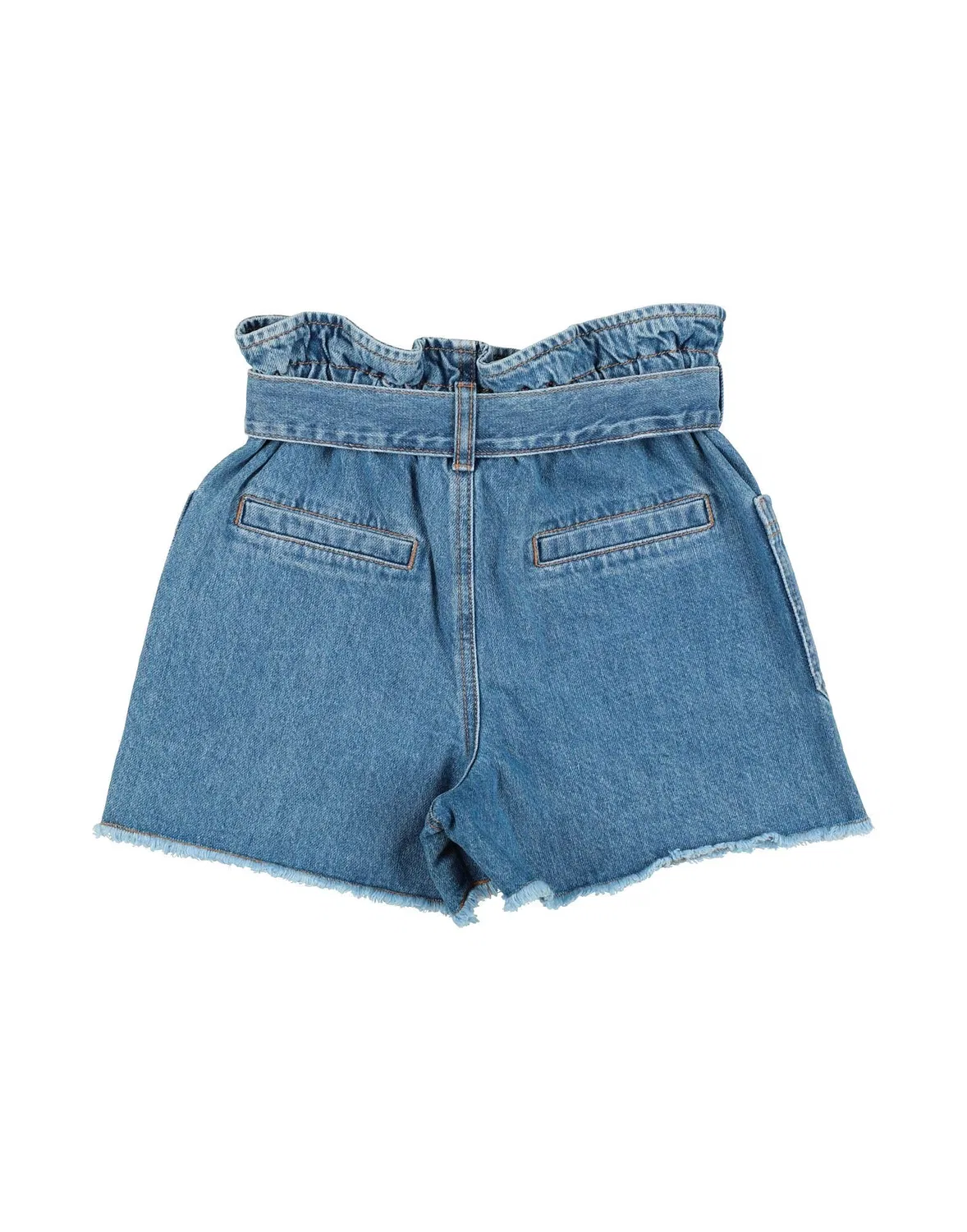 Детские джинсовые шорты для девочек с вышивкой Sonia Rykiel, синий — фото 2