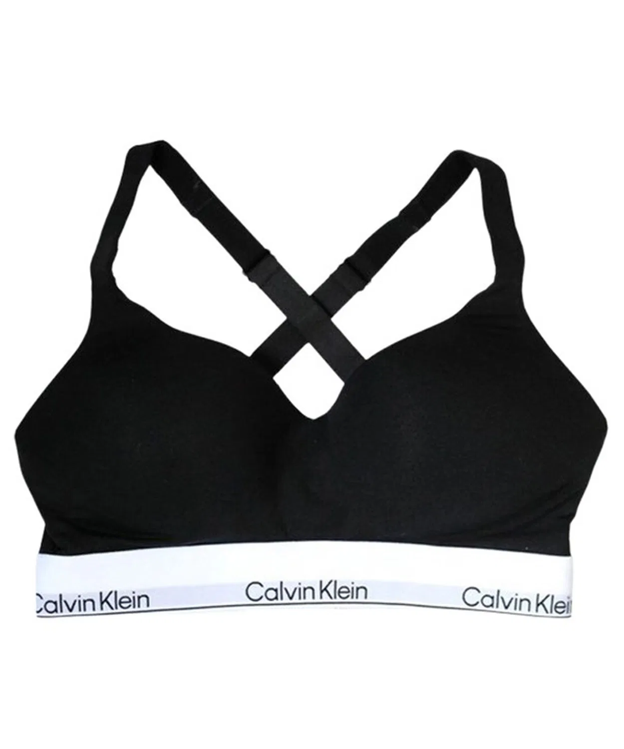 Женский бюстгальтер без косточек с брендовым логотипом Calvin Klein, Черный