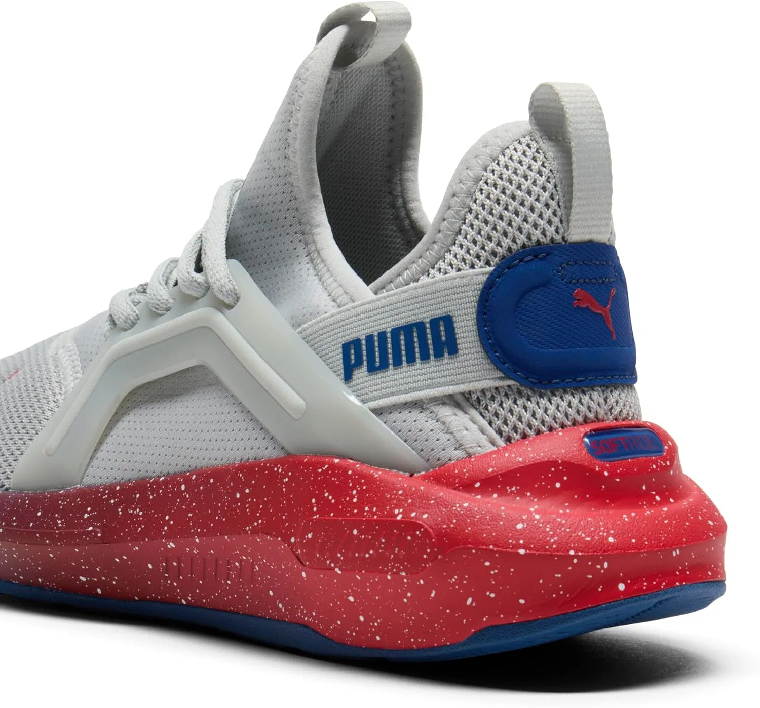 Детские кроссовки для девочек Enzo 2 Uncaged PUMA, Cool Light Gray-Blazing Blue All Time Red — фото 2