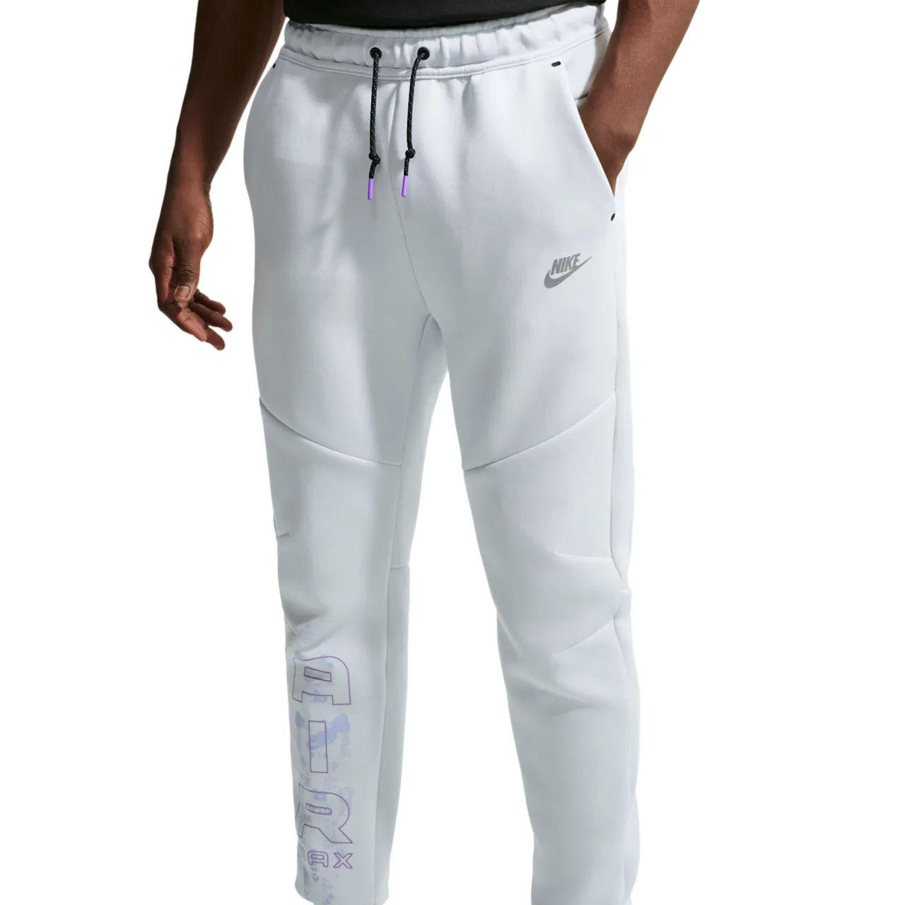 Мужская толстовка из флиса Dri-FIT Retro Fleece Crew Nike, цвет Bright Violet/Off White