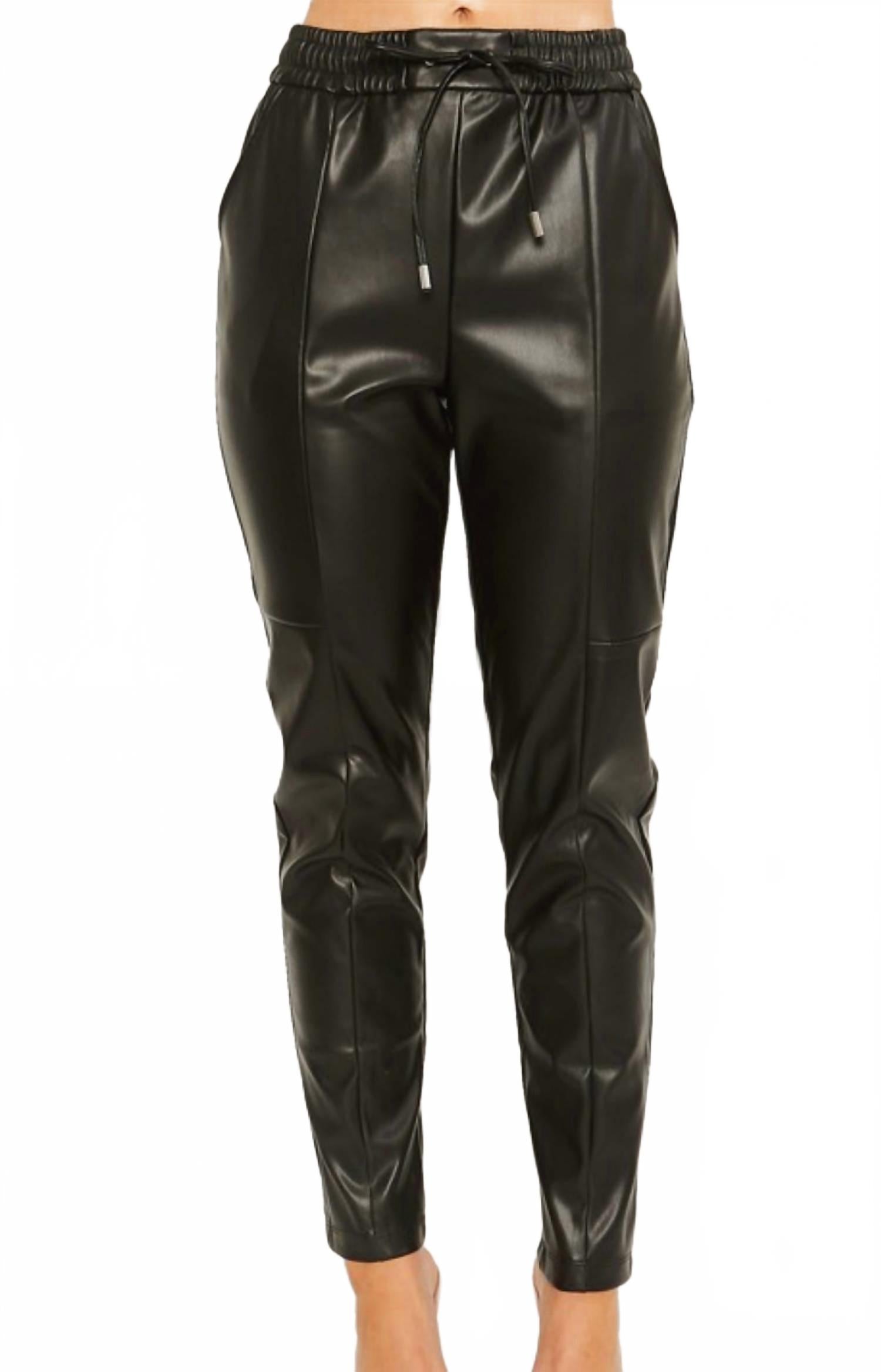 

Черные брюки из искусственной кожи Fashion District LA