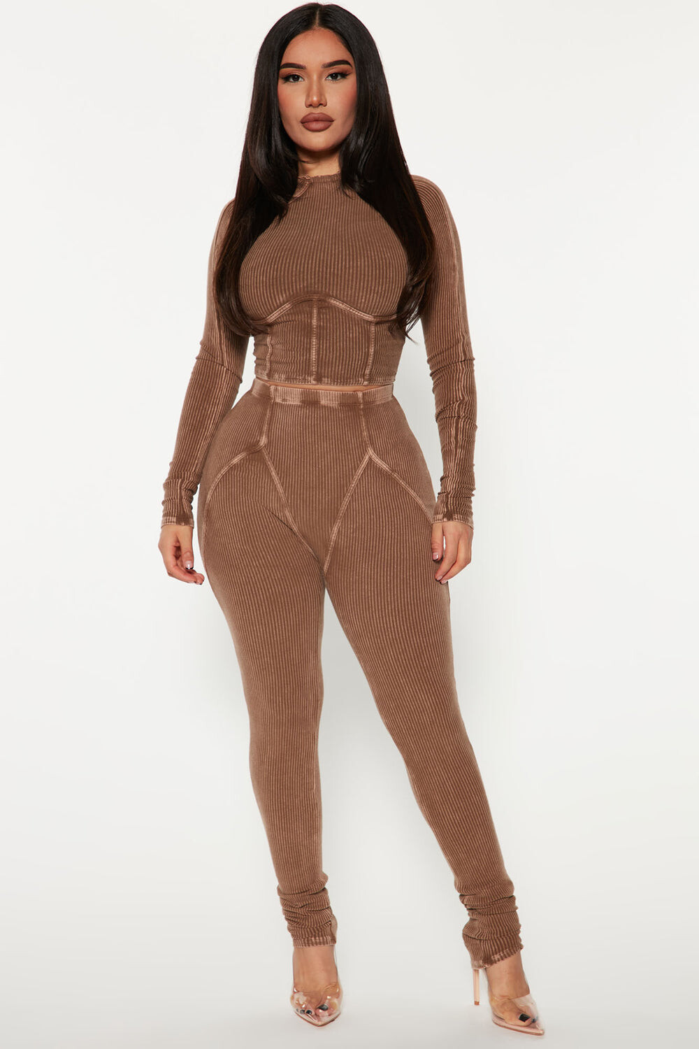 

Леггинсы Fashion Nova GD3422, коричневый