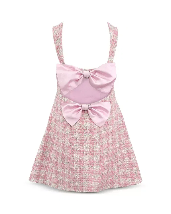 Детское платье для девочек с квадратным вырезом The Serena Dress Lola + The Boys, розовый — фото 3