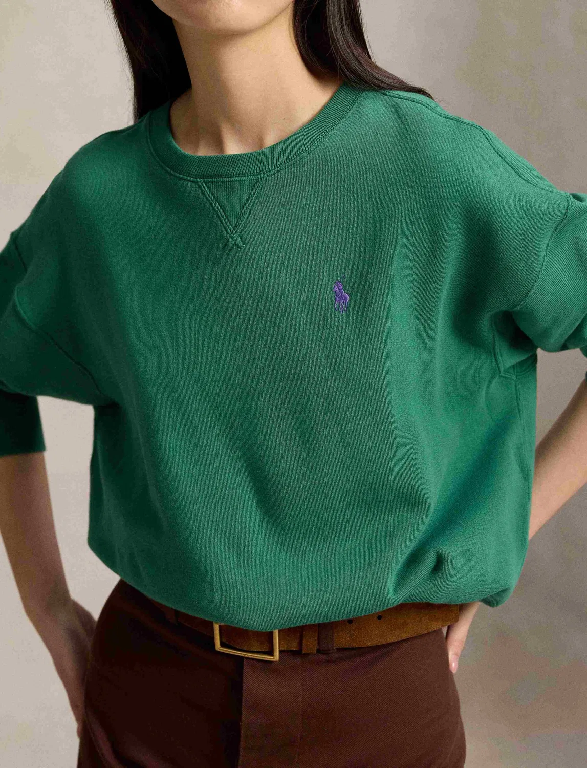 Свитшот Relaxed Fit Polo Ralph Lauren, Verde — фото 4