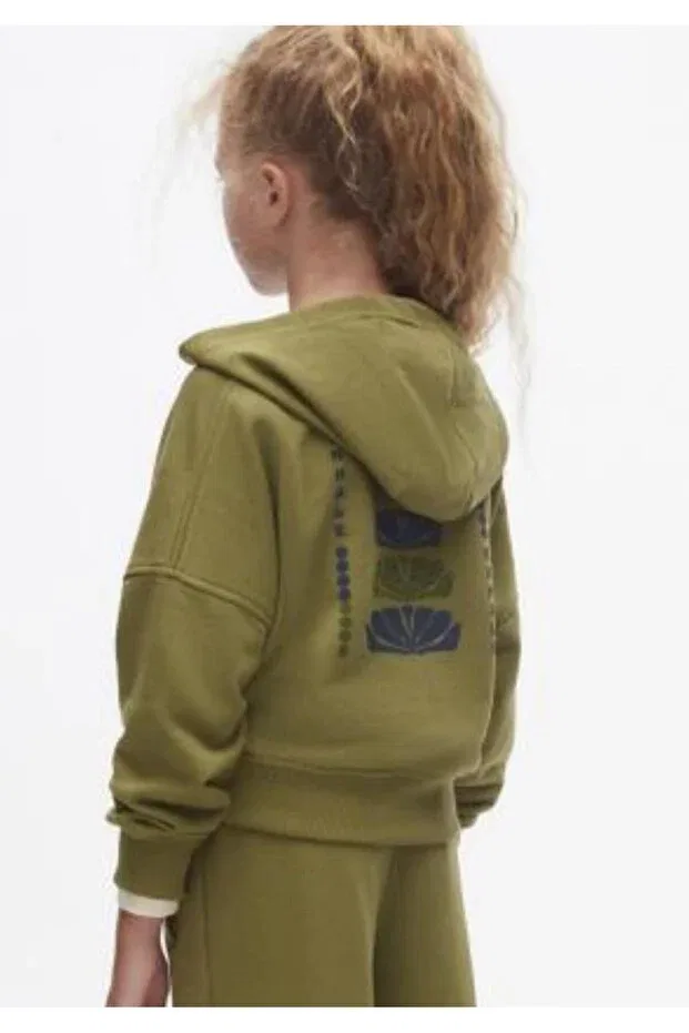 Детский кардиган для девочек с капюшоном Lotus Nk Kids, Khaki — фото 2
