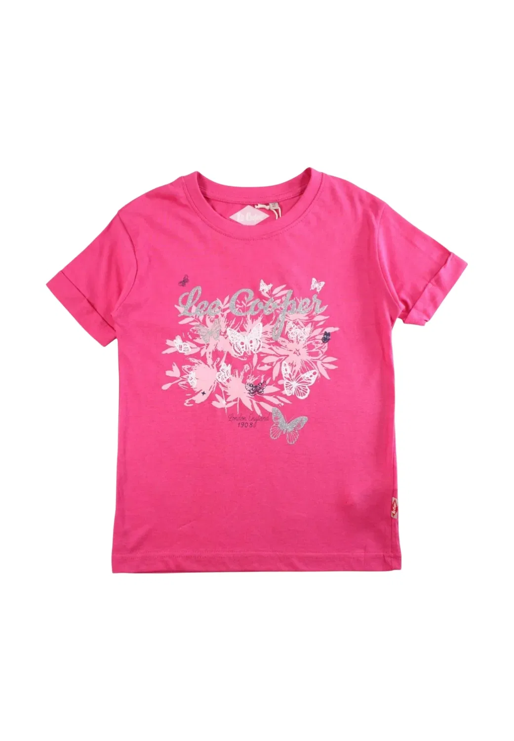 Футболка с принтом Lee Cooper, Fushia — фото 2
