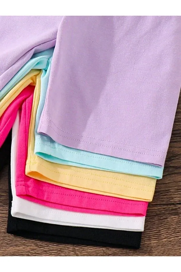 Детские леггинсы для девочек хлопковые Basics Heren, Multicolor — фото 4