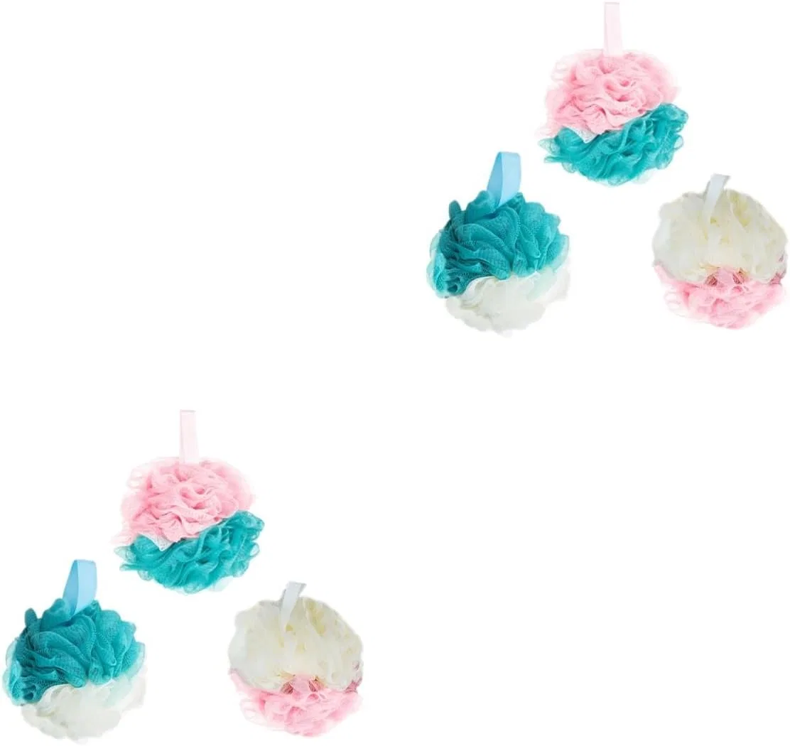Мочалка для душа Mesh Bath Ball, Minkissy, 6 шт, 9x9x9 см