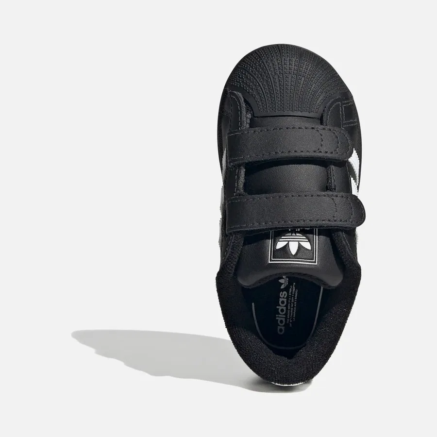 Детские спортивные кроссовки с липучками Originals Superstar II CF Velcro Closure, adidas, Черный — фото 4