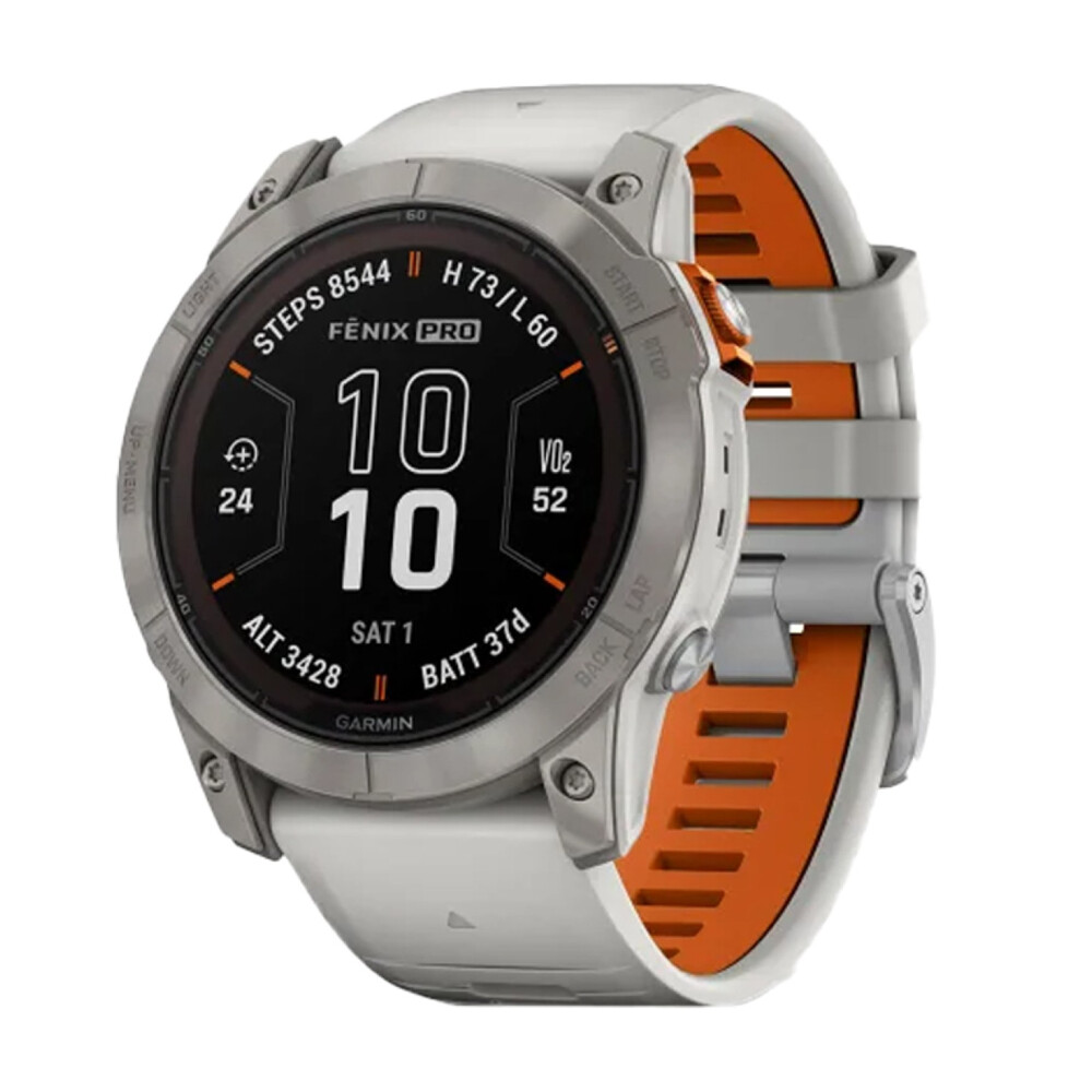 Умные часы Garmin Fenix 7X Pro Sapphire Solar Edition 51мм, 1.4", Wi-Fi, серый/оранжевый — фото 2