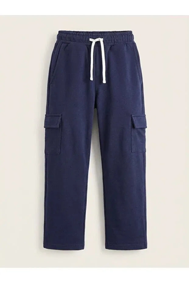 Детские спортивные штаны для мальчиков с карманами Tinymuyt, Navy Blue — фото 2