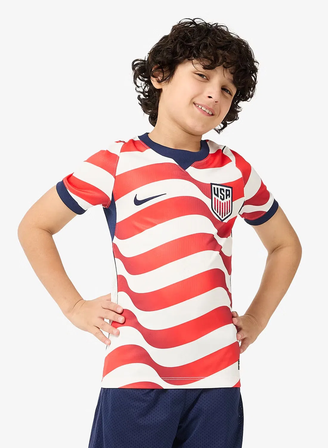 Футболка с принтом Youth USA 2026 Home Nike, парусный