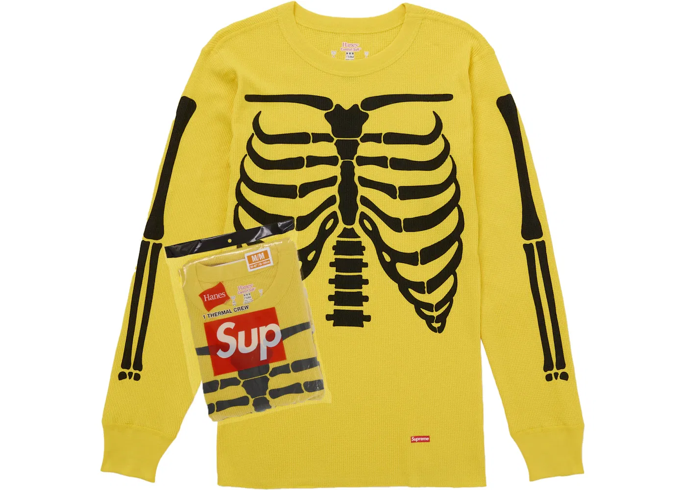 Мужской свитшот с принтом Bones Crew FW25 (1 Pack) Supreme, Yellow