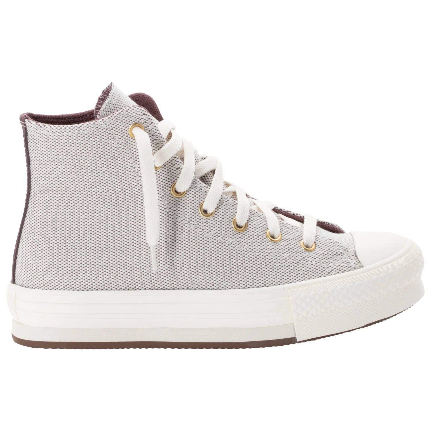 Детские кроссовки на платформе Chuck Taylor All Star Eva Lift Platform Gold Luxe Converse, Trail Mixed/Egret/Gold — фото 3