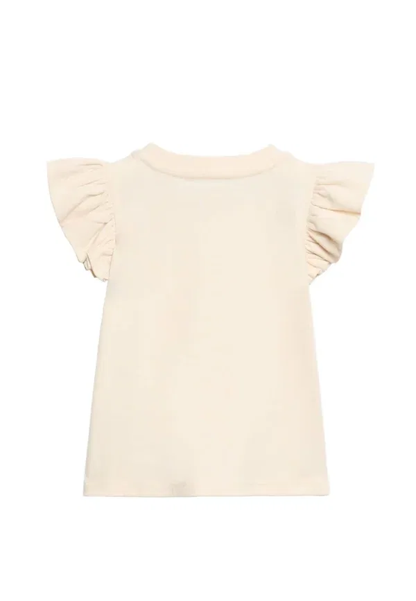 Футболка с вышивкой Unisex print t-shirt Marks & Spencer, Light Cream — фото 2