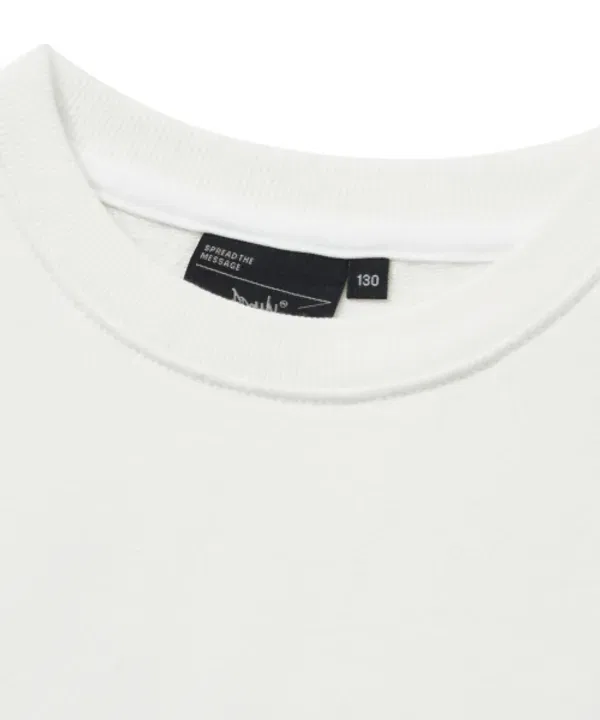 Футболка с коротким рукавом Kids tag cotton mtm tee, Brownbreath Kids, кремовый — фото 4