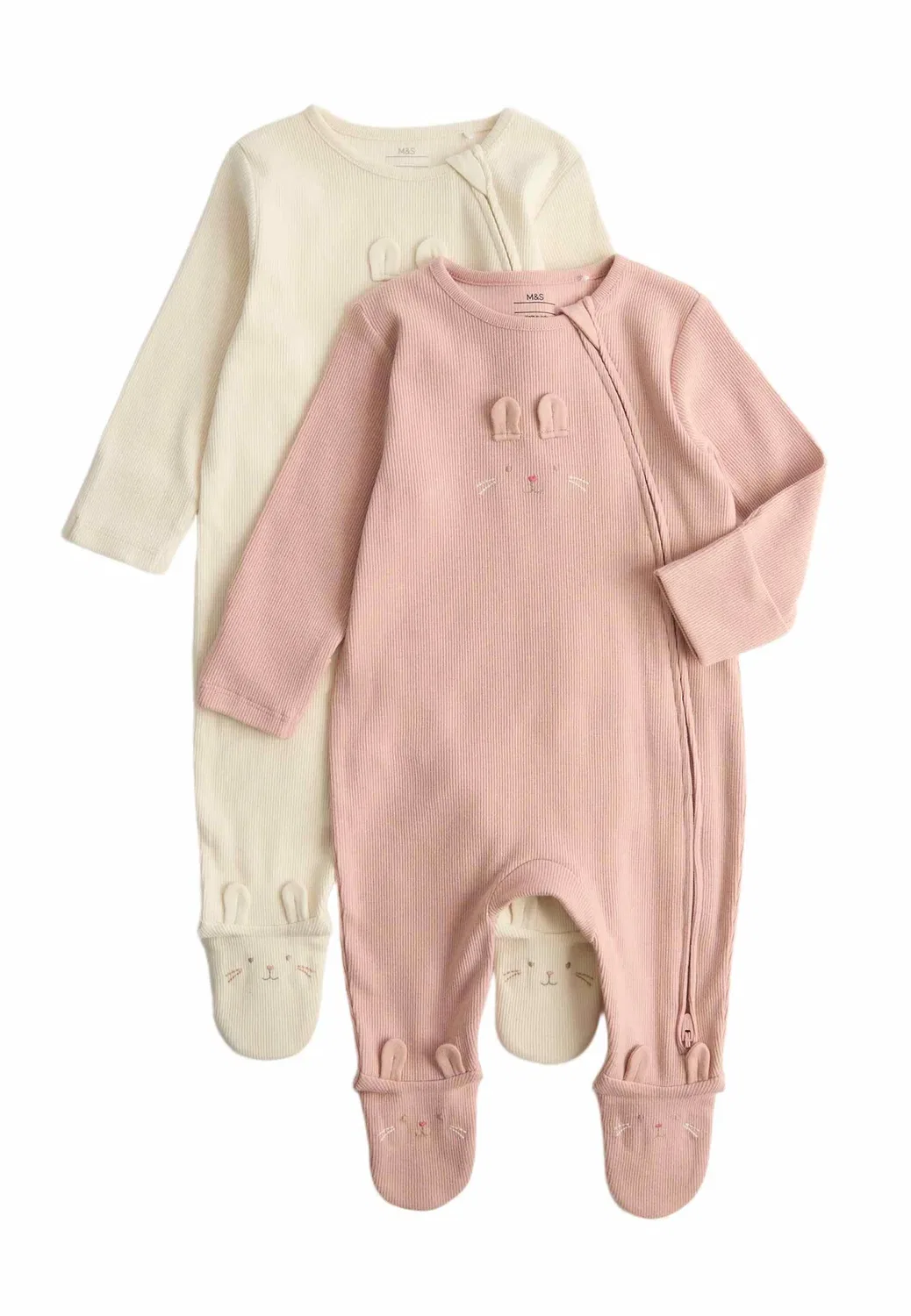 2 зайчика в пижамном комплекте Marks & Spencer, Light Pink