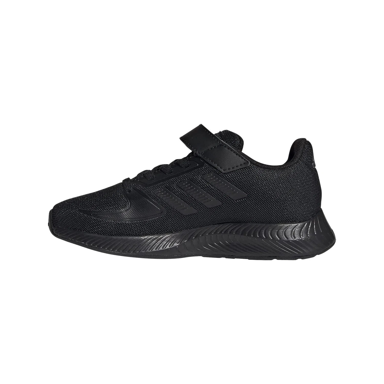 Детские кроссовки для мальчиков с липучкой Adidas, Black Grey — фото 3