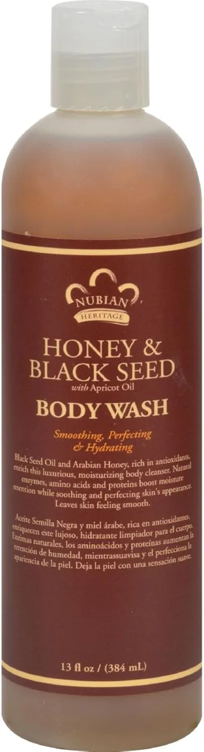Гель для душа Honey And Black Seeds, Nubian Heritage, 384 мл