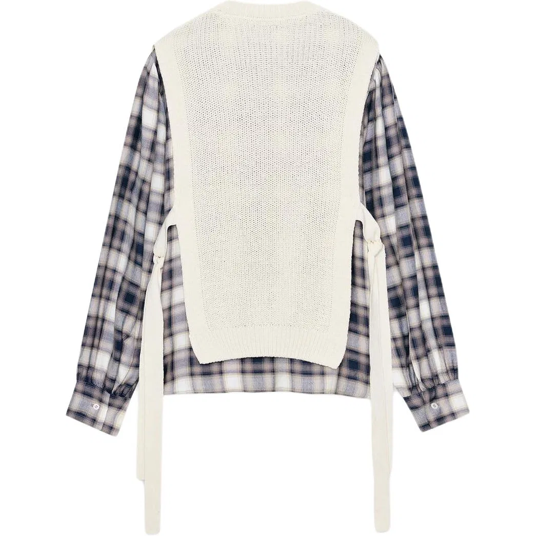 Женская рубашка с круглым вырезом Raw White ZARA, Raw White — фото 3