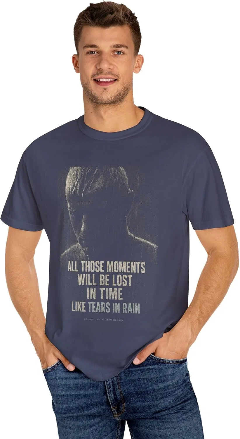 Футболка с принтом Blade Runner Roy Batty Comfort Colors, Denim — фото 2