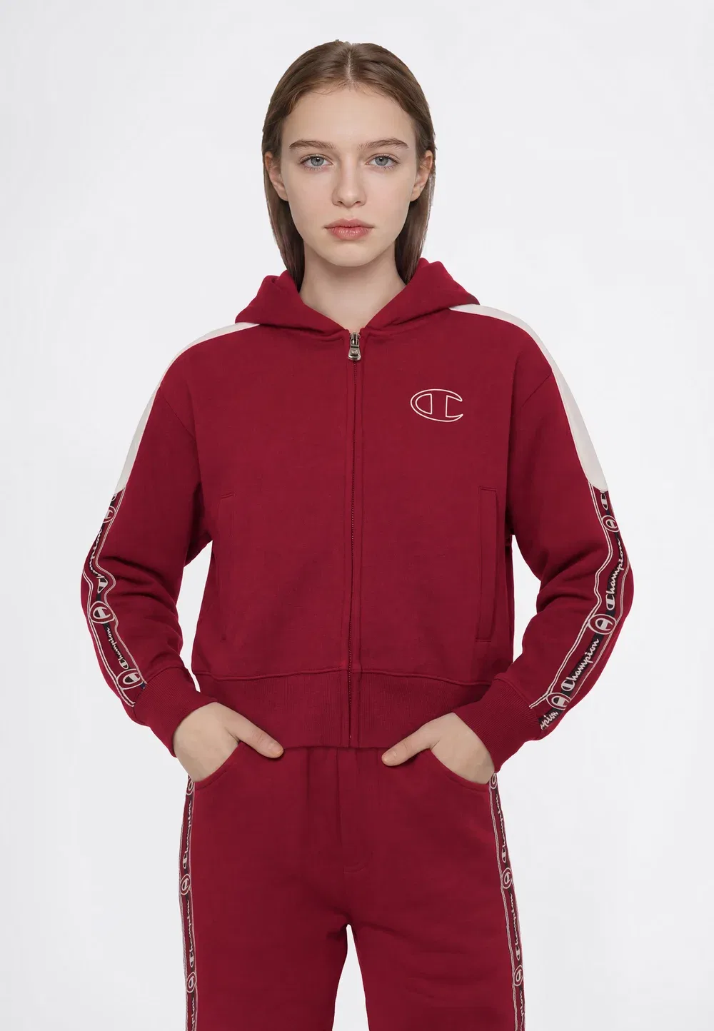 Спортивная одежда - толстовка на молнии Champion, Dark Red