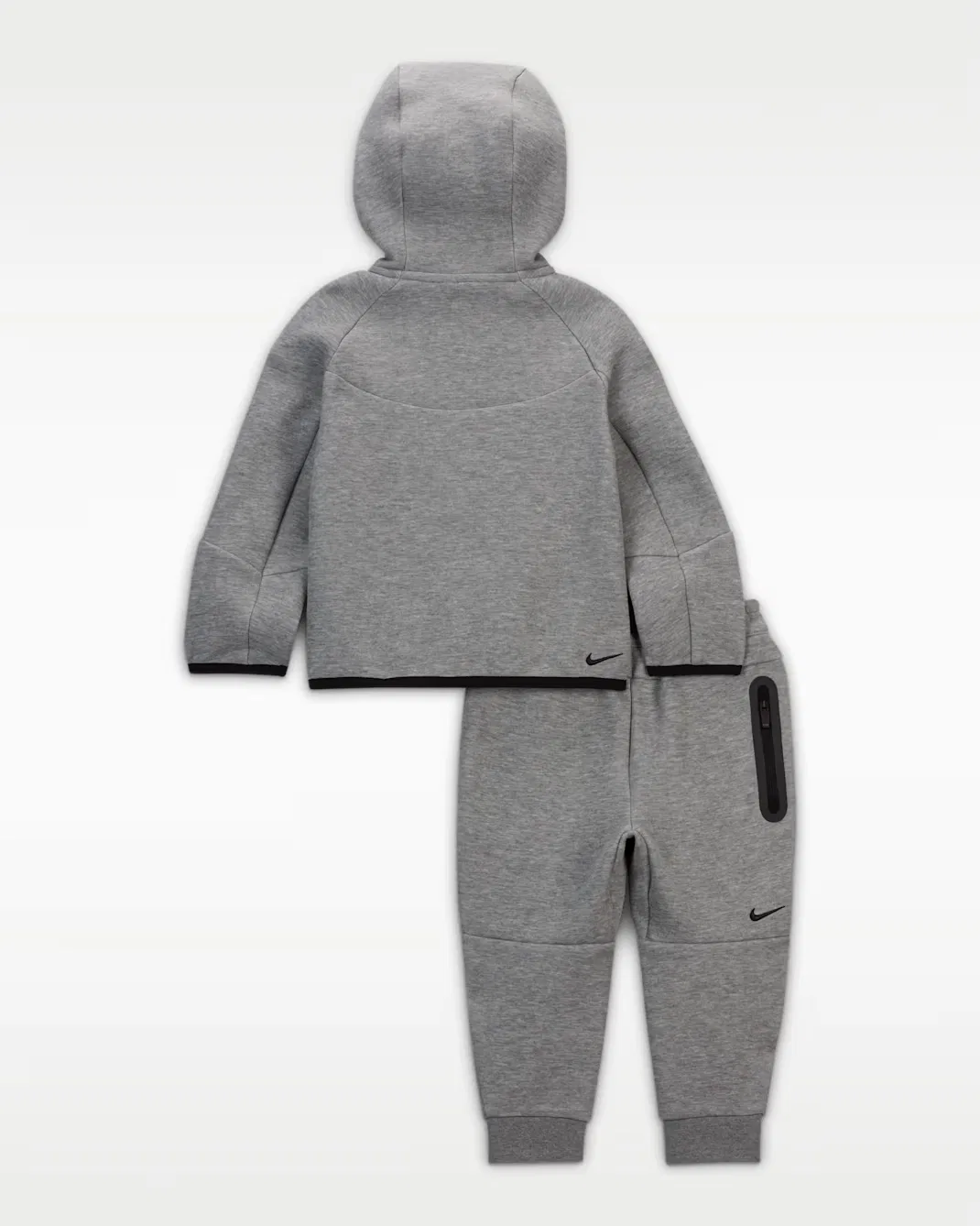 Детский флисовый комбинезон (2 предмета) на молнии, размер 12-24 месяца Nike Sportswear, Dark Grey Heather — фото 2