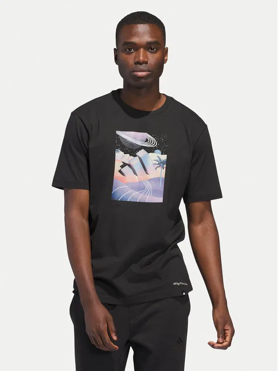 Футболка regular fit All Day I Dream About Summer Adidas, черный