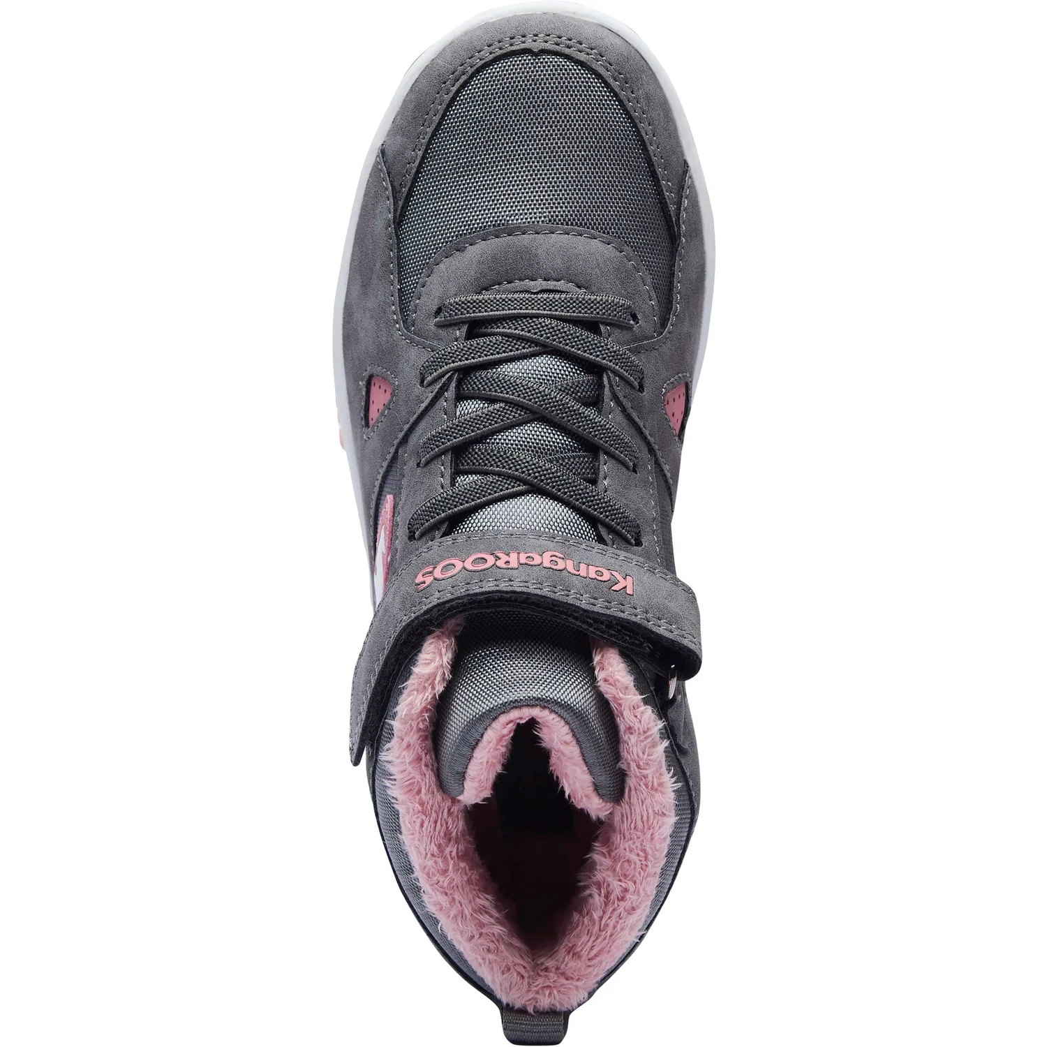 Детские зимние кроссовки с утеплителем KangaROOS Kalley II EV, Gray-Pink — фото 4