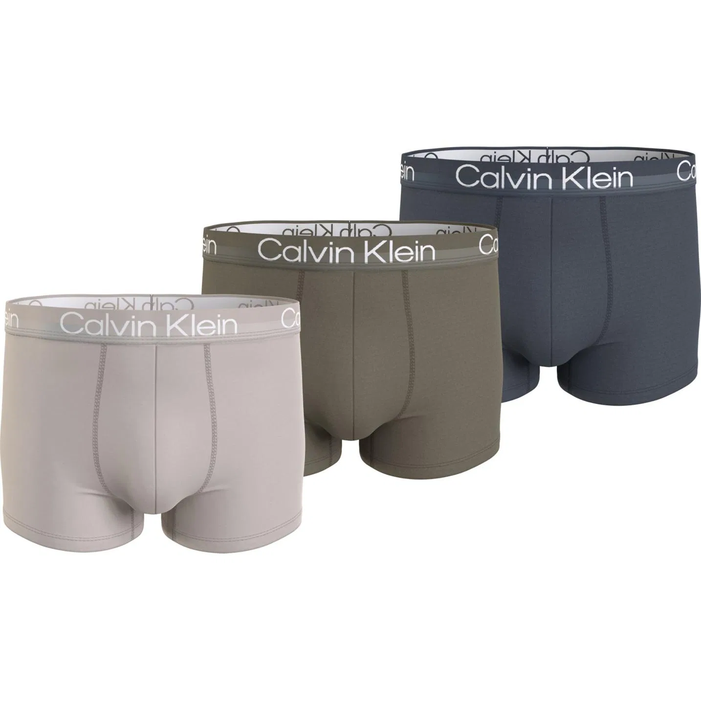 Женские трусы с принтом 3 Pack Calvin Klein, 3 Pack (Gray+Green+Dark Blue)