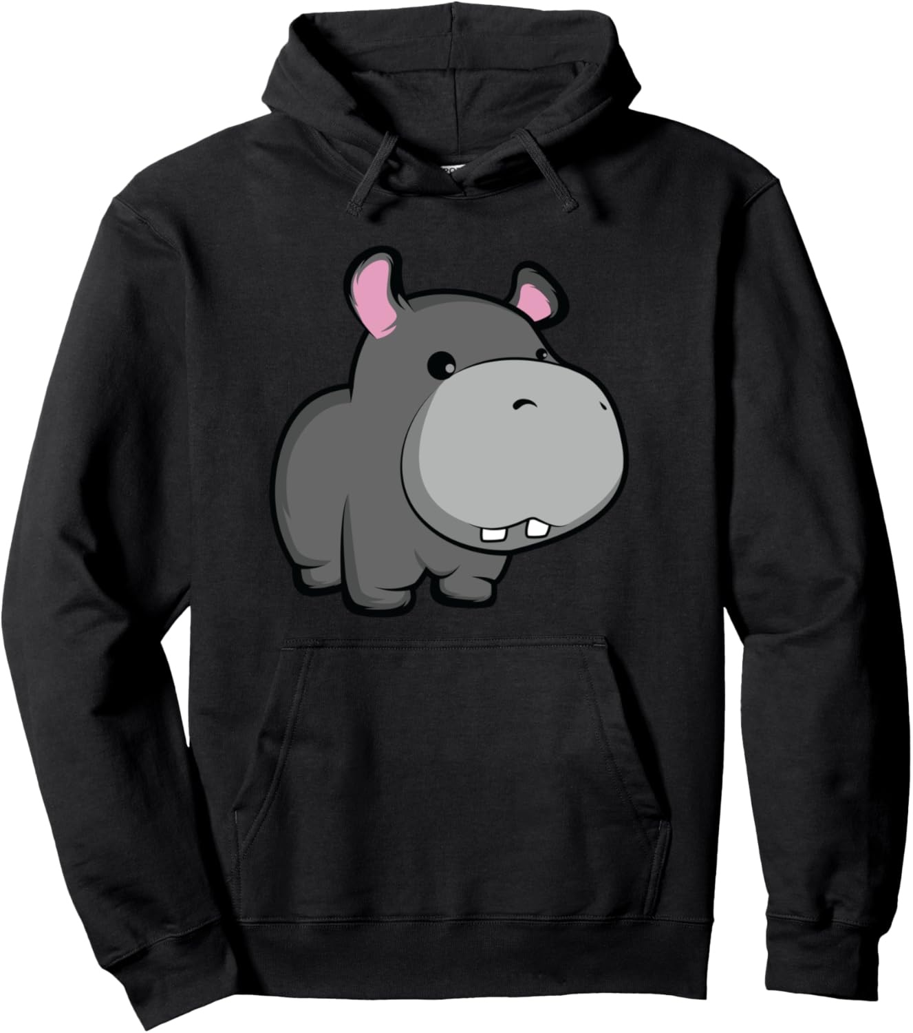

Толстовка с милым бегемотиком для детского сада в зоопарке Hippocute Hippo And Beast, черный