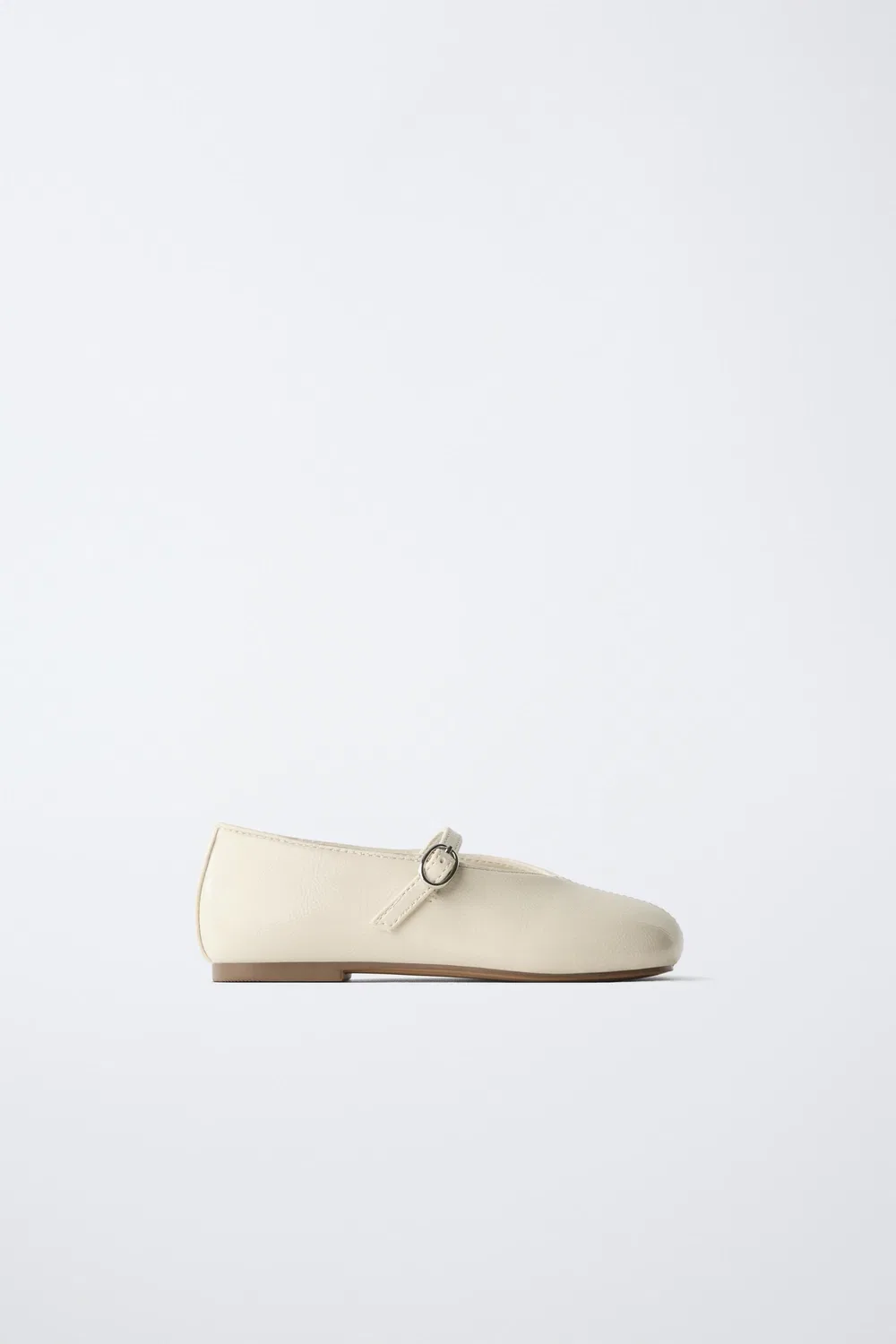 Классические балетные туфли ZARA, Ecru White