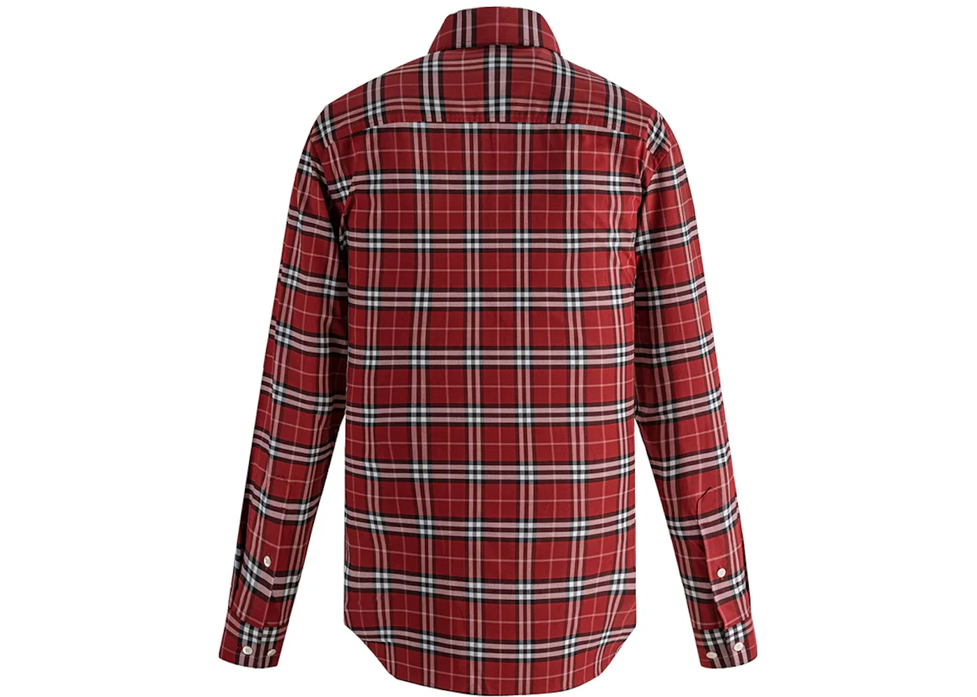 Мужская рубашка из хлопкового поплина с принтом Burberry Shirt, Red — фото 2