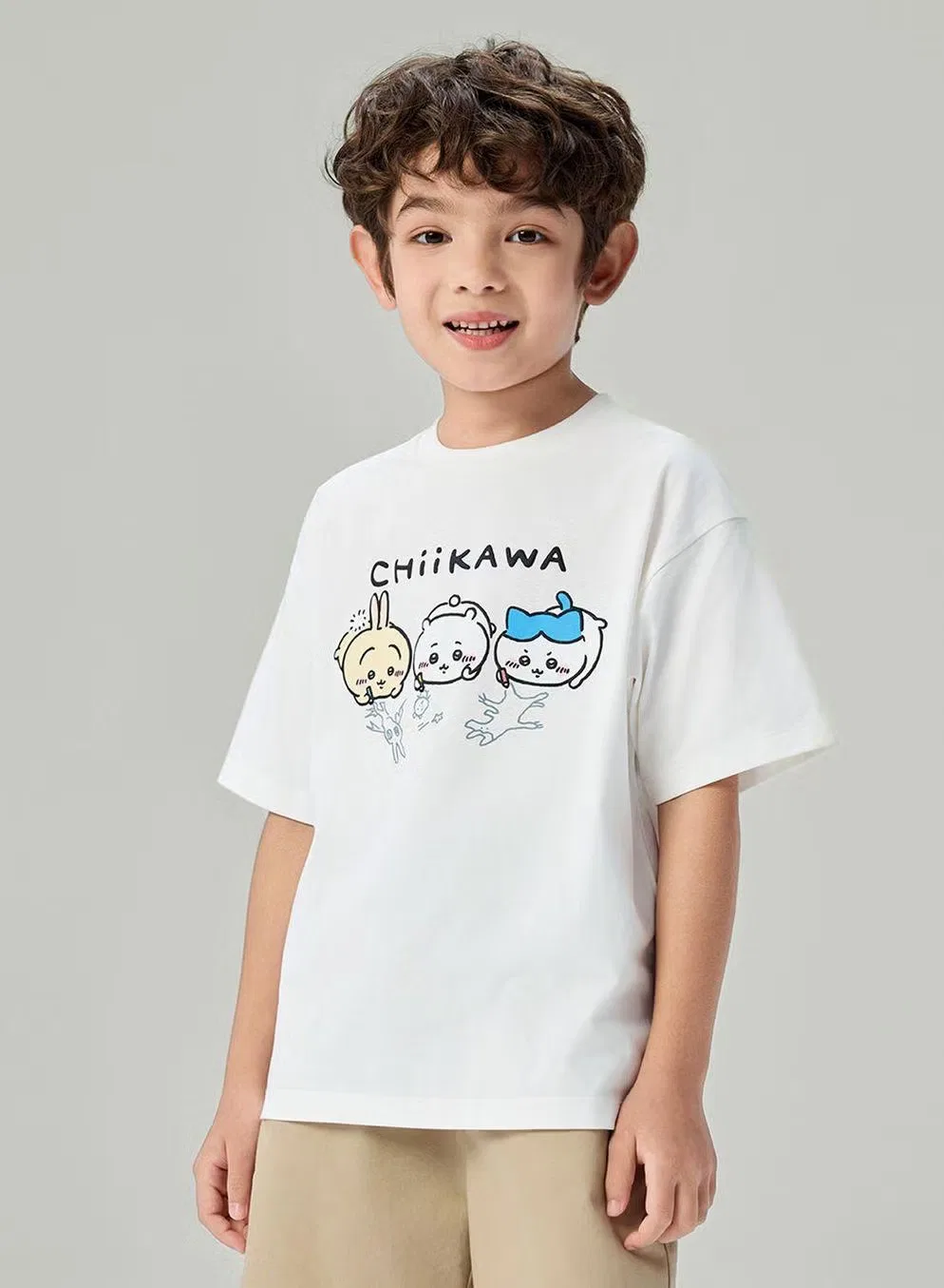 Футболка с принтом Chiikawa Snow Giordano, белый