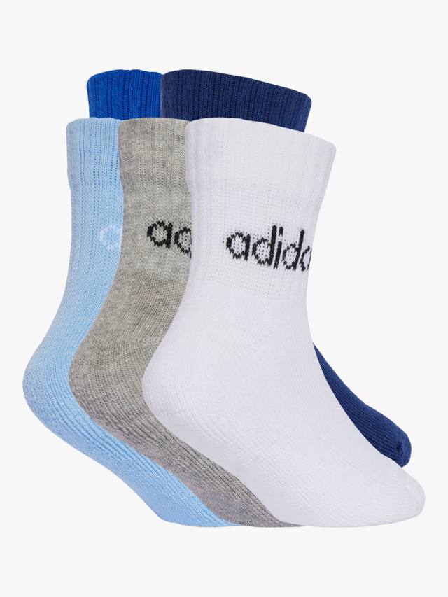 Детские носки до щиколотки из хлопковой смеси adidas, Pack of 5, Blue/Royal Blue — фото 2