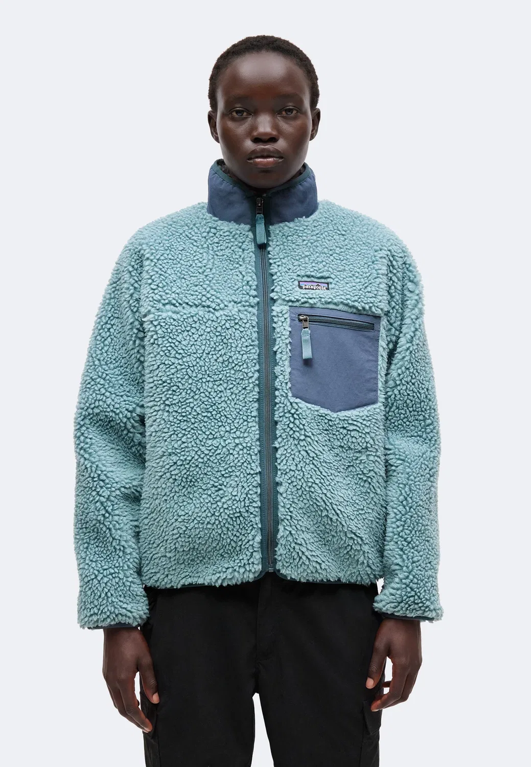 Классическая ретро-куртка из флиса Patagonia, Blue Sage