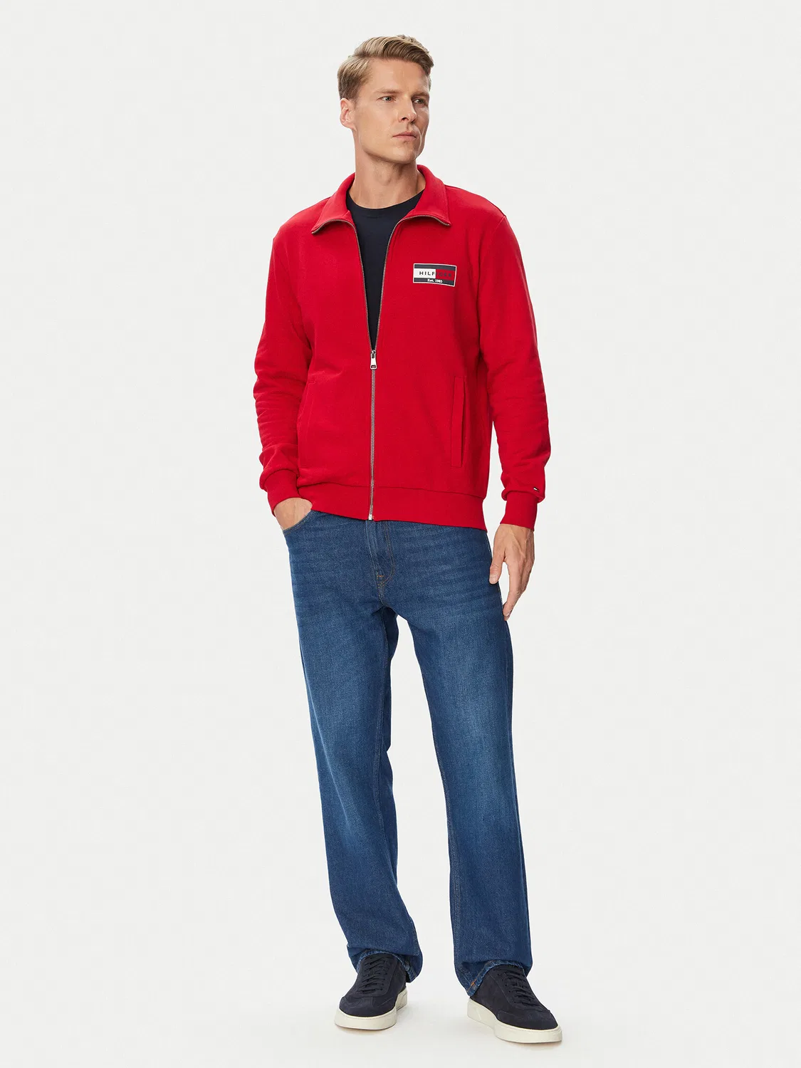 Мужская толстовка стандартного кроя Brand Love Tommy Hilfiger, красный — фото 2