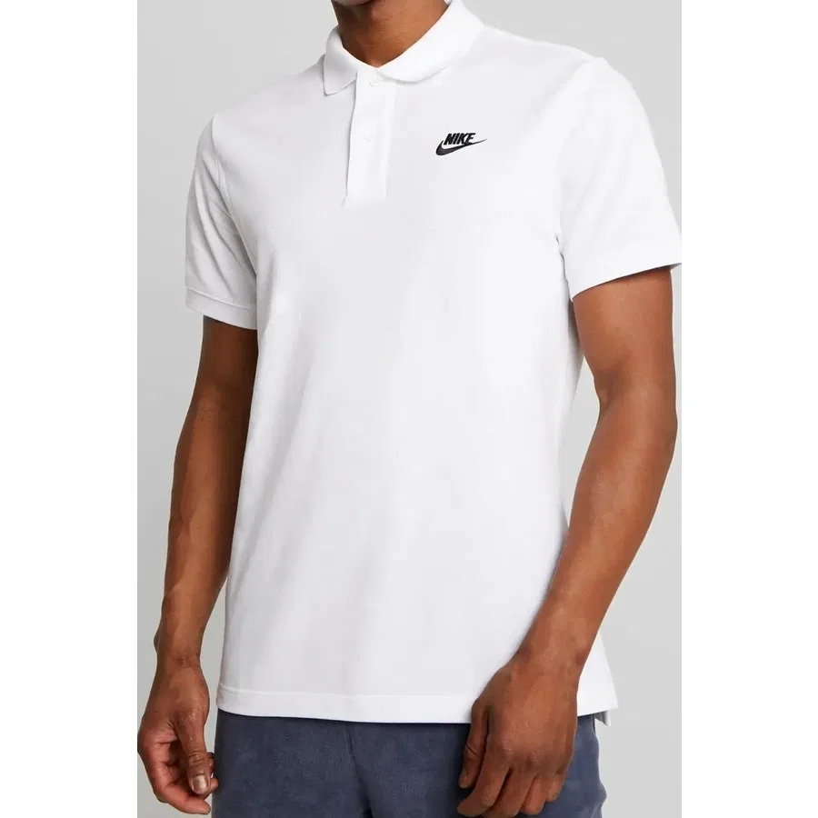 Футболка поло с коротким рукавом Club Ss Polo Pique Nike, Белый