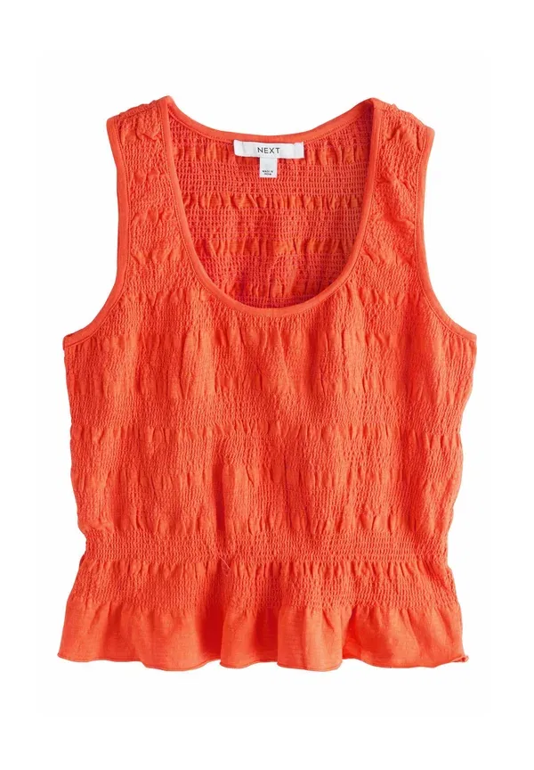 Топ хлопковый Regular fit Next orange, оранжевый — фото 3