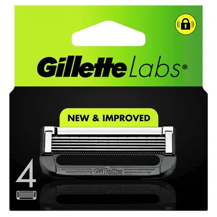 Сменные лезвия для бритвы Gillette Labs, 4 шт.
