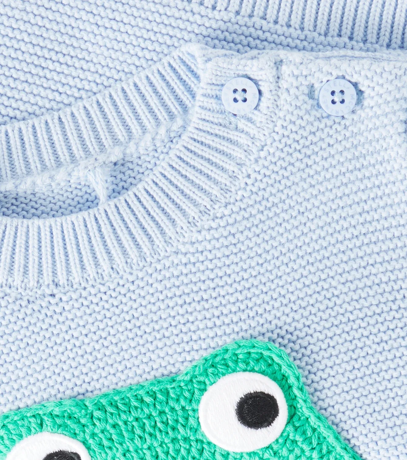 Детский свитшот хлопковый с аппликацией Stella Mccartney Kids, синий — фото 3