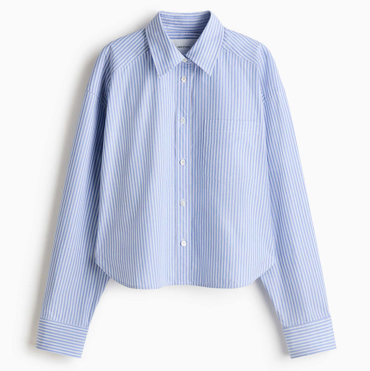 

Рубашка H&M Studio Collection Poplin, голубой