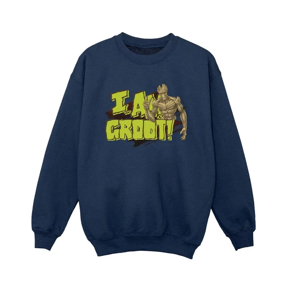 Свитшот с принтом I Am Groot Guardians Of The Galaxy, Navy — фото 2