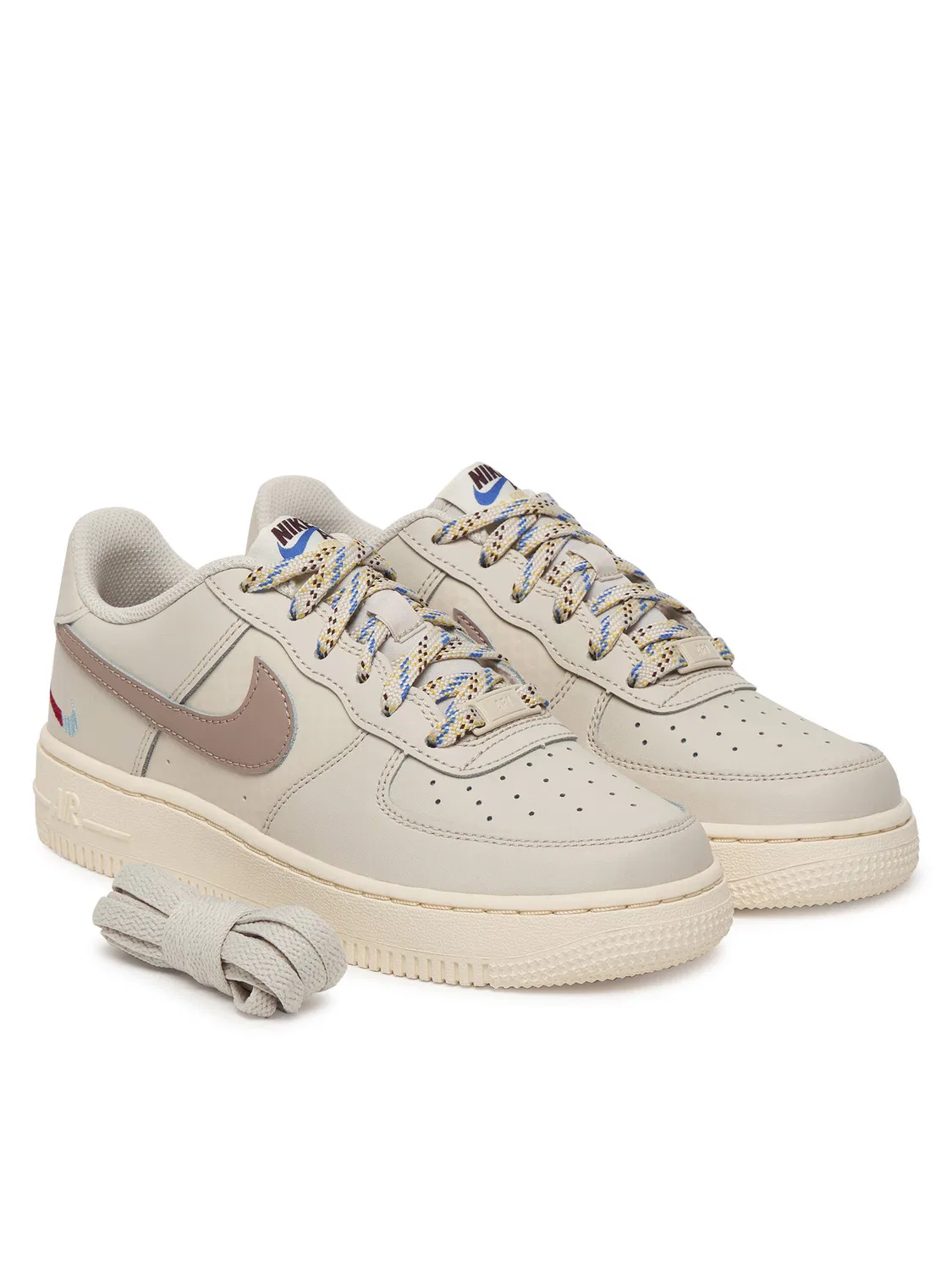 Кроссовки для мальчика Air Force (GS) Nike, бежевый — фото 2