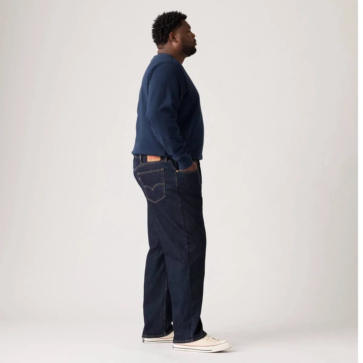свободных прямых мужских джинсов 559 (большие размеры) Levi's, New Found Rinse - Dark Wash — фото 4