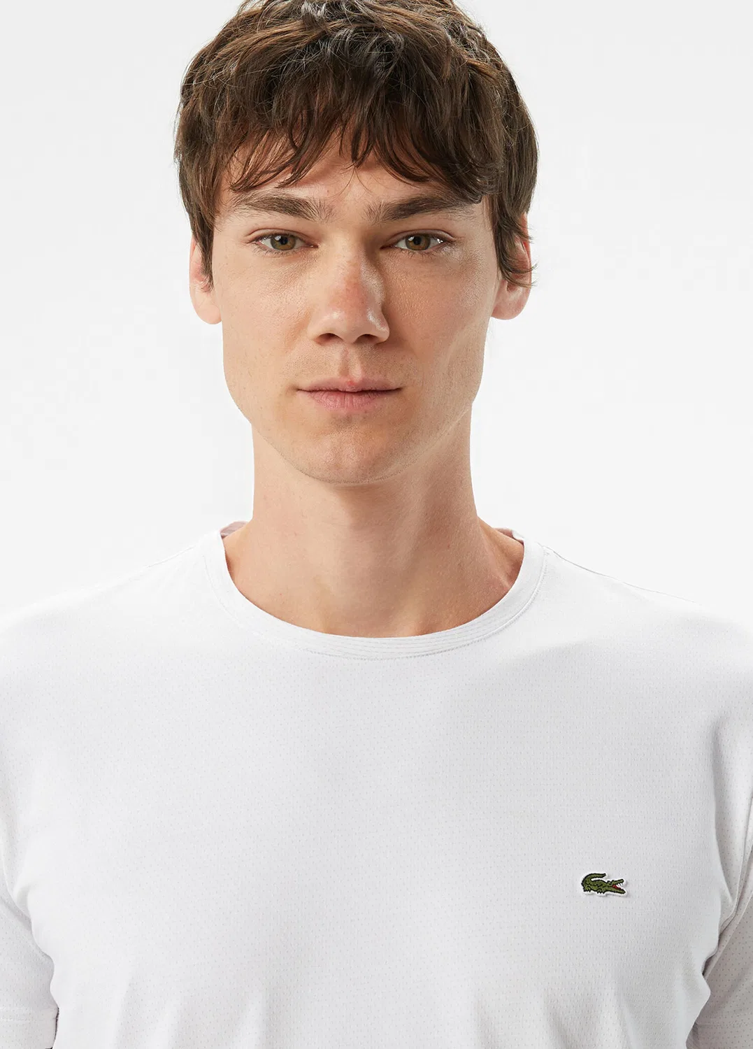 Футболка с круглым вырезом Slim Fit Lacoste, white — фото 2