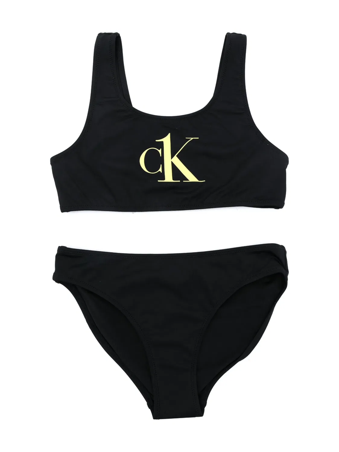 Комплект бикини с принтом логотипа Calvin Klein, черный