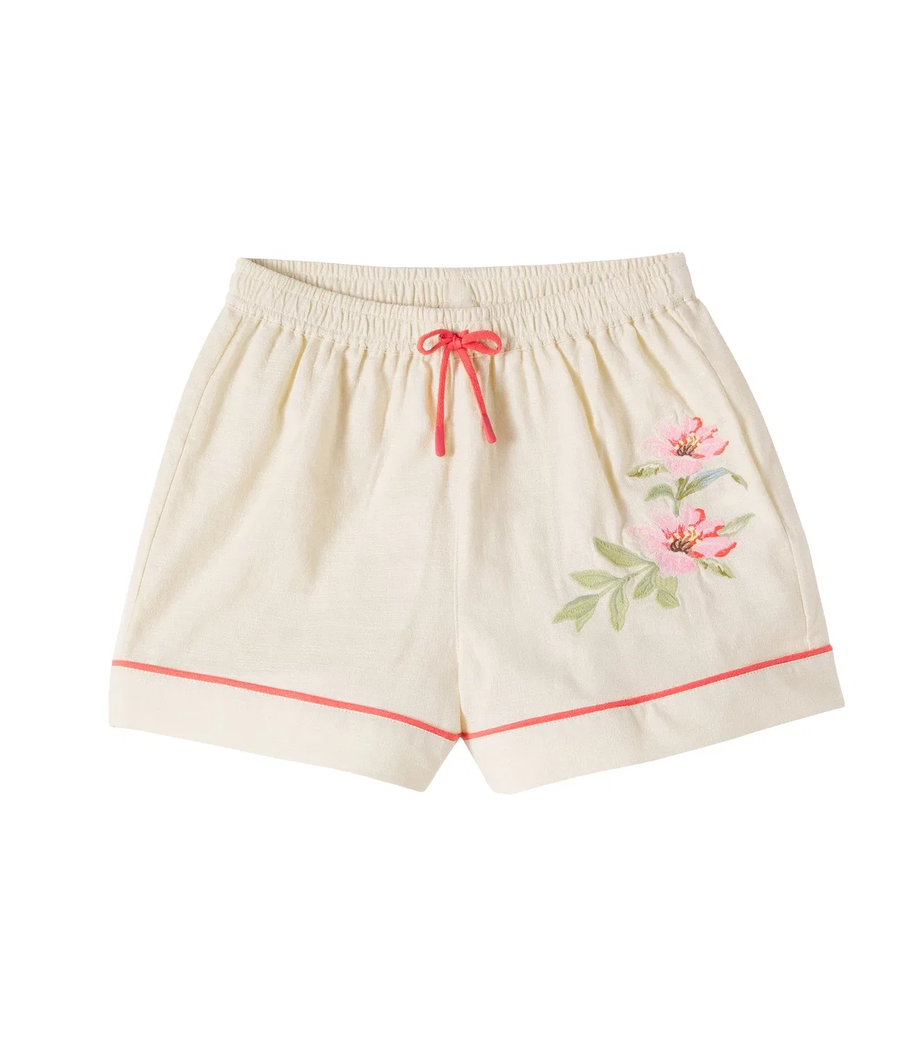 Шорты хлопковые Zimmermann Kids, Ivory