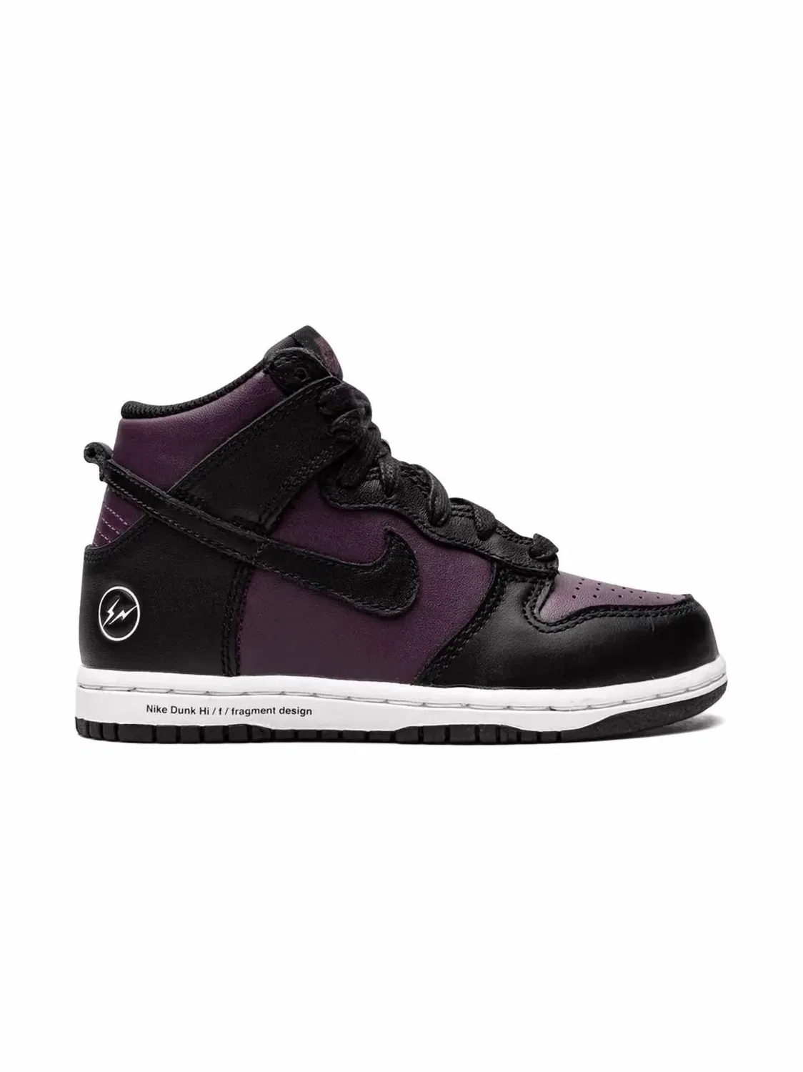 Детские кроссовки Dunk High на шнуровке кожаные Nike, Fragment Beijing