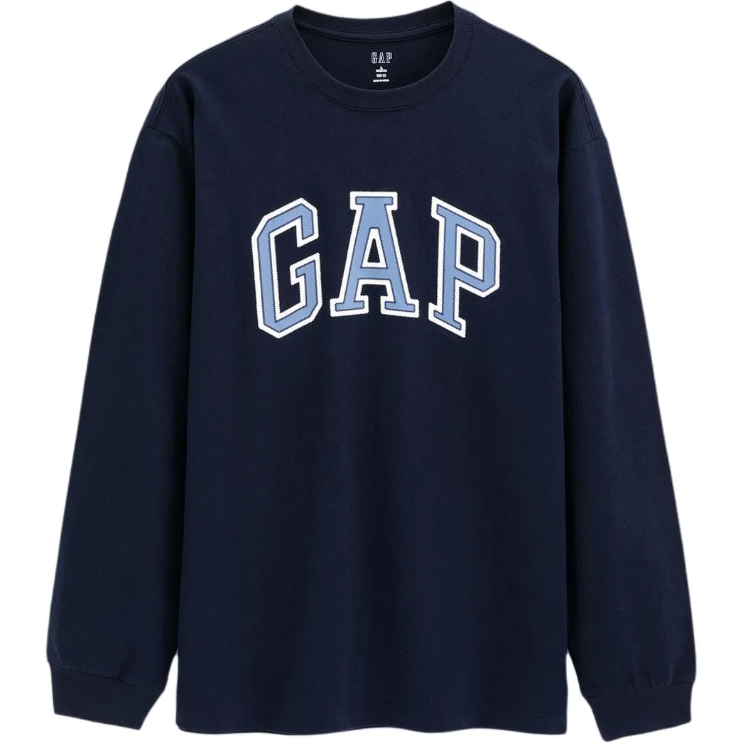 Женская футболка с круглым вырезом Charcoal Gray GAP — фото 2